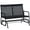 77#Black, variant on 2-Person Wicker Glider Bench - Outdoor Pe Rattan Rocking Loveseat with Ergonomic Design for Patio, Garden, Porch, Black (47.2" W X 29.9" D X 35.4" H)