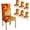 Autumn Leaves-19, variant on muroi Fall Chair Covers Set of 6 Autumn Leaves Spandex Stretch Grey Orange Kitchen Chair Covers Removable Washable Chair Protector for Dining Room