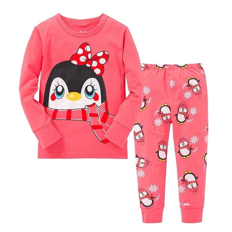 2pcs Cute Baby Girl Kids Tops+Pants Sleepwear Nightwear Pajama Pj Set Outfits