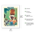 thumbnail image 2 of Cruise to Brazil - Tea Seller - Moore-McCormack Lines - Vintage Menu Cover by C. A. Rosser c.1950s - Bamboo Fine Art 290gsm Paper (Unframed) 17x22in, 2 of 4