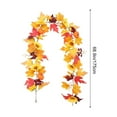 thumbnail image 3 of RBCKVXZ Fall Leaves Garland for Fall Decor - 5.8 ft Artificial Autumns Leaves Vines for Halloween Thanksgiving Decor, Home Mantel Dinner Fireplace Decoration (Red), 3 of 7