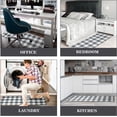 thumbnail image 6 of Kitchen Mat 2 PCS Grey and White Kitchen Floor Mat Anti Fatigue Cushioned Farmhouse Kitchen Rugs Non-Slip & Waterproof Kitchen Mats and Rugs Comfort Stand Desk Mat for Sink Laundry Office, 6 of 6