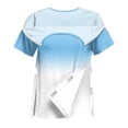 thumbnail image 5 of Women's Post Shoulder Surgery Shirts Short Sleeve Snap-Open Arm Shoulder Recovery Shirt Casual Loose Adaptive Blouses,3XL, 5 of 8