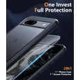 thumbnail image 5 of KOMI for Google Pixel 8A Case: Support Magnetic Charging Frosted Translucent Back Protective Phone Cover - Matte Military Grade Full Protection Drop Proof Shockproof Tough Cases - 6.1 inch (Black), 5 of 5