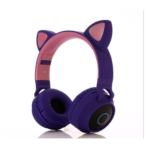 Children's Bluetooth Cat Ear Headphones Foldable Head-mounted Stereo Wireless Headphones