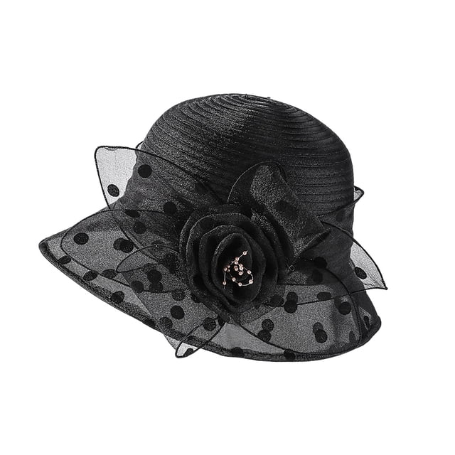 TINZ Chapeau de Robe pour Femmes Grand Feuille Fleur Chapeau de Douche Nuptiale Chapeaux de Soleil Chapeau de Plage Chapeaux de Mode d'Été Chapeau d'Eau pour Femmes Chapeaux Occidentaux pour Femmes Chapeau Rond Grand