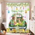 thumbnail image 5 of Uuiauoio Happy Easter Shower Curtain for Bathroom Cute Rabbit Spring Bunny Floral Shower Curtain for Easter Bathroom Decor, Waterproof Fabric Bath Curtain, 5 of 6