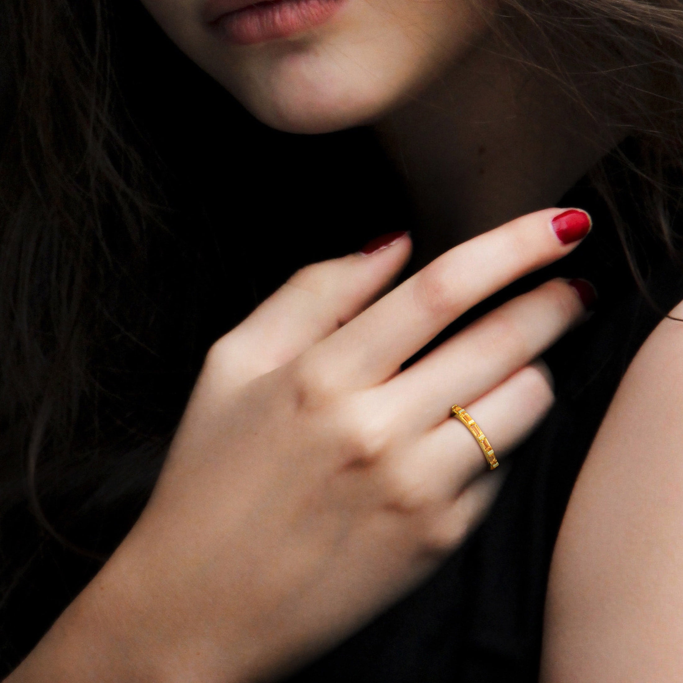 Everly Women's Citrine 10k Yellow Gold Ring
