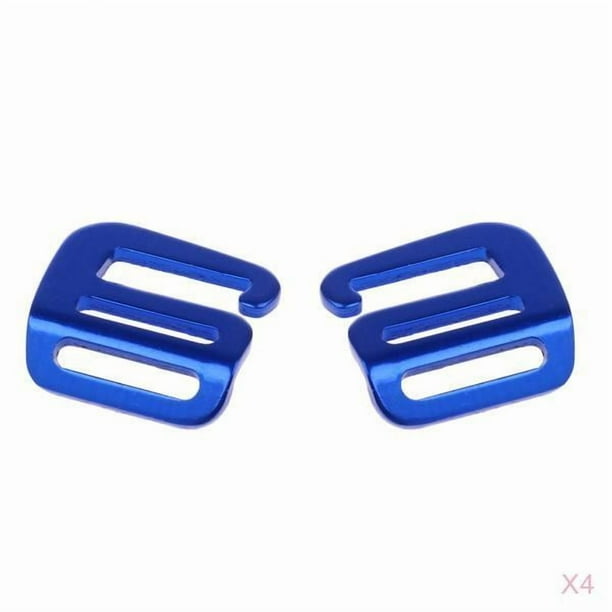 Hebilla de correa con gancho en forma de G de 8 piezas de 1 pulgada para sujetar mochilas de exterior de 25 mm Azul