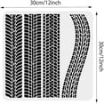 thumbnail image 2 of Tire Tracks Painting Stencil 12x12inch 4 Tire Tracks Drawing Painting Stencils Reusable Plastic Stencil Drawing Templates for Painting on Wood Furniture Home Decor DIY, 2 of 9