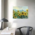 thumbnail image 4 of Acheng Sunflower Wall Art Canvas Flowers Yellow Picture Rustic Floral Field Landscape Painting, Countryside Framed Artwork for Living Room Bedroom Bathroom Dinnng Room Office Home Decor  16x12in, 4 of 6