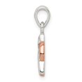 thumbnail image 2 of Sterling Silver & Rose Tone Heart Pendant, 2 of 2