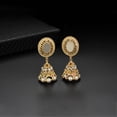 thumbnail image 5 of Pendientes colgantes de aleación con colgante geométrico de perlas de imitación brillantes con diamantes de imitación elegantes para mujer, 5 of 5