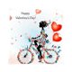 thumbnail image 1 of ABPHQTO Flower Girl Flower Bike Throw Pillow Cover Funda de cojín 40x40 cm Impresión de dos lados, 1 of 1