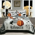 thumbnail image 3 of 3 Pcs Festive Halloween Themed Quilt Bedspread Set with Pumpkin and Ghost Pattern ME500, 3 of 9