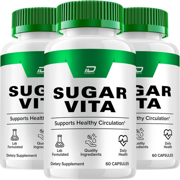 Sugar Vita Capsules – SugarVita All Natural Glycogen Support, 3 Pack, 180 Capsules