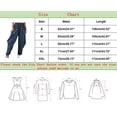 thumbnail image 3 of EDFBUYKRS Female Women Pants Casual Business Pants for Women Petite Fashion Women Loose Solid Linen Big Pockets Casual Pants S, 3 of 5
