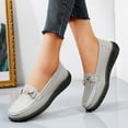 thumbnail image 3 of Mepaouo Loafers for Women Business Casual Flats Walking Shoes Slip on Moccasin Penny Loafers(Grey,7.5), 3 of 6