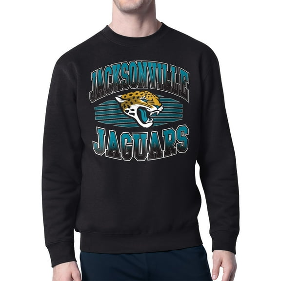 Men's Starter Black Jacksonville Jaguars Team Grit Graphic Fleece Pullover Sweatshirt