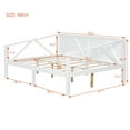 thumbnail image 4 of Aukfa Full Size Bed Frame, Solid Wood Daybed with Slat Support for Kids Boys Girls, White, 4 of 8