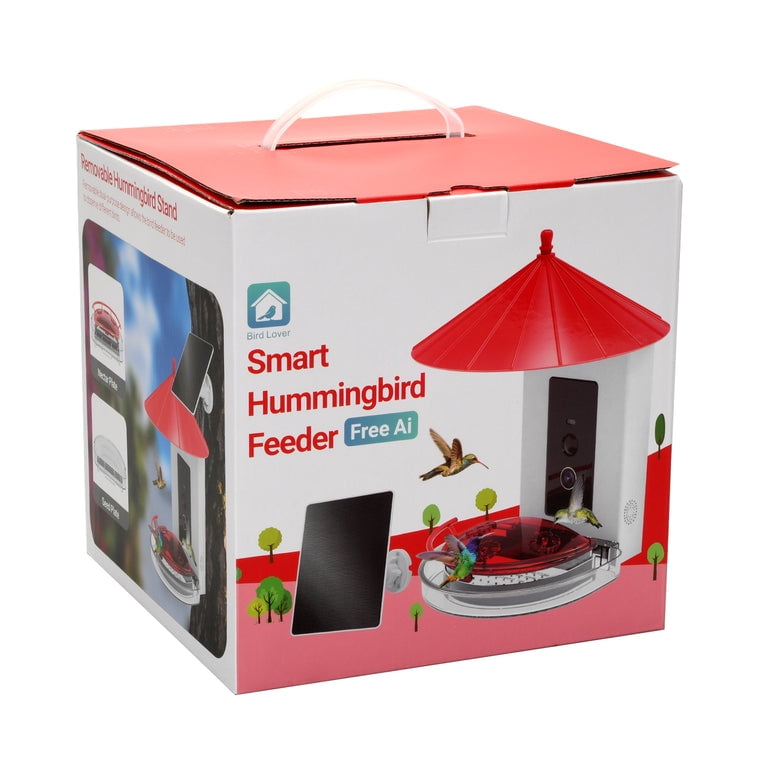 Bird Feeder with Camera Solar Powered AI Tech for Breed Recognition Detection for Live Photo & Video