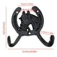thumbnail image 5 of Sturdy Iron Horseshoe Hook Home Decorations Garments Organizer Hanger Rack, 5 of 8
