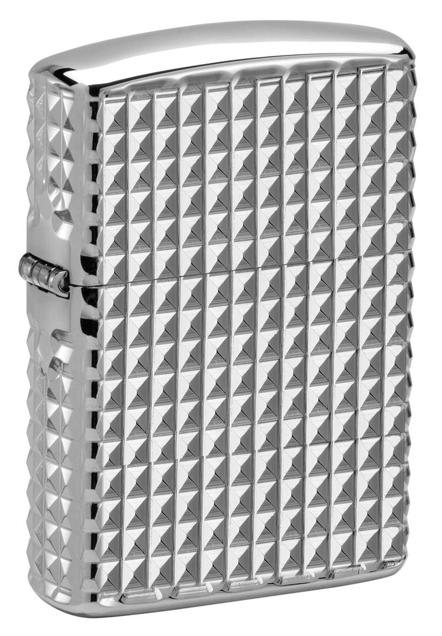 Unique Zippo High Polish Sterling Silver Refillable Pocket Lighter