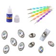 thumbnail image 1 of 5 nail art dottin +10 consejos para uñas adhesivo de decoración de joyas + set de pegamento # 7 Sunnimix Nail Art Glitter Sticker, 1 of 7