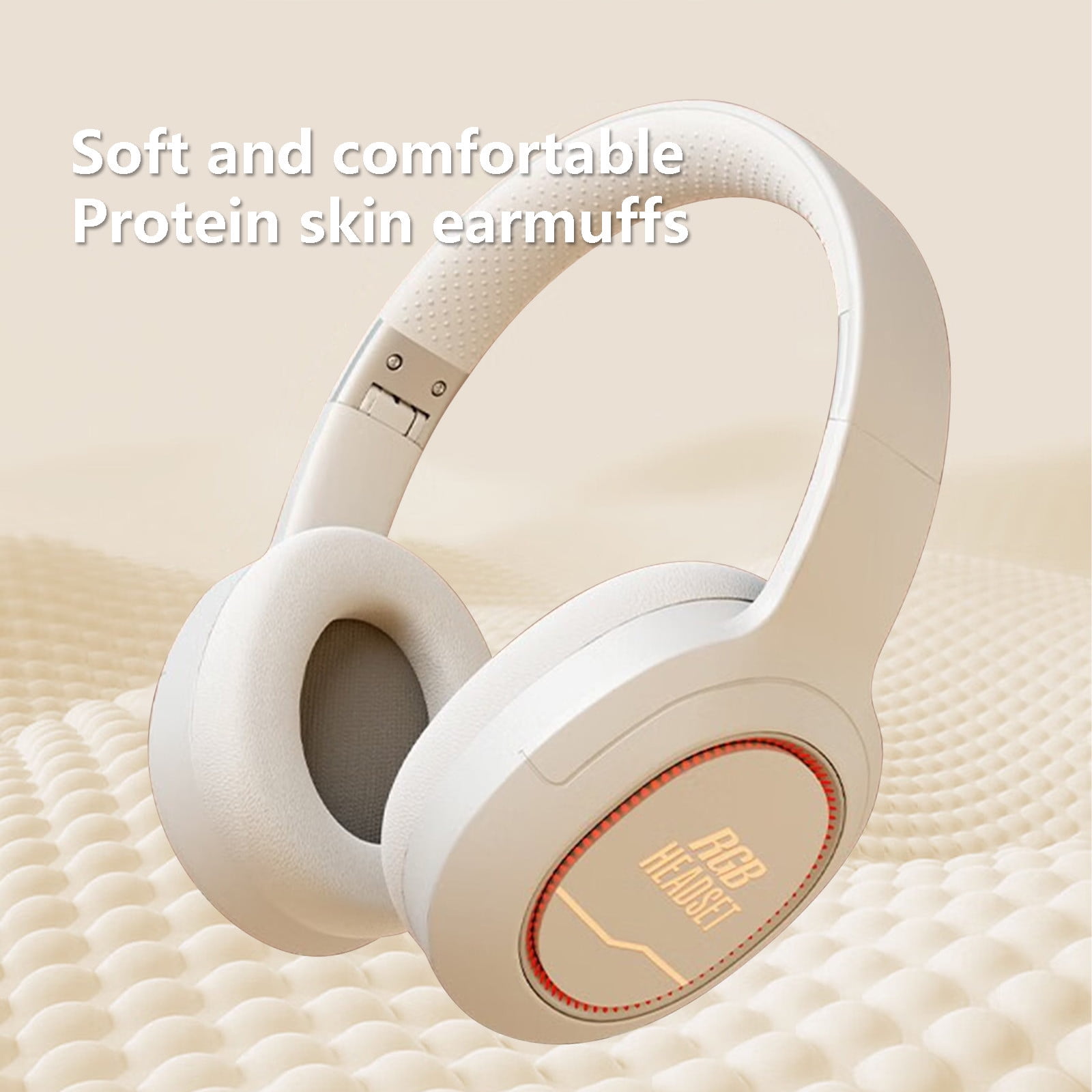 Wireless Bluetooth Over Ear Headphones Up to 28H Battery Life Headset with Microphone Gym Overhead Headphones Compatible with iOS & Android Mobile Phones,Computers,Laptop,White