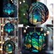 thumbnail image 5 of 2D Circular Christmas Tree Hanging Ornament, Festive Holiday Decor for Home Party, Elegant Round Decorative Accent, Seasonal Celebration Embellishment, Indoor Outdoor Decoration for Xmas, 5 of 5