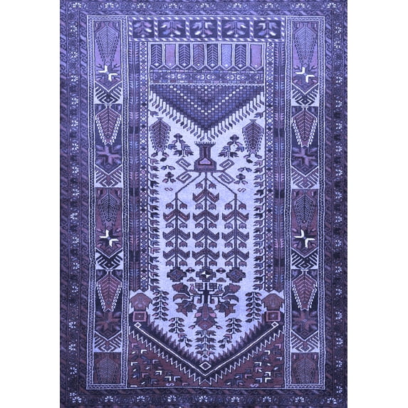 Ahgly Company Indoor Rectangle Persian Blue Traditional Area Rugs, 2' x 4'