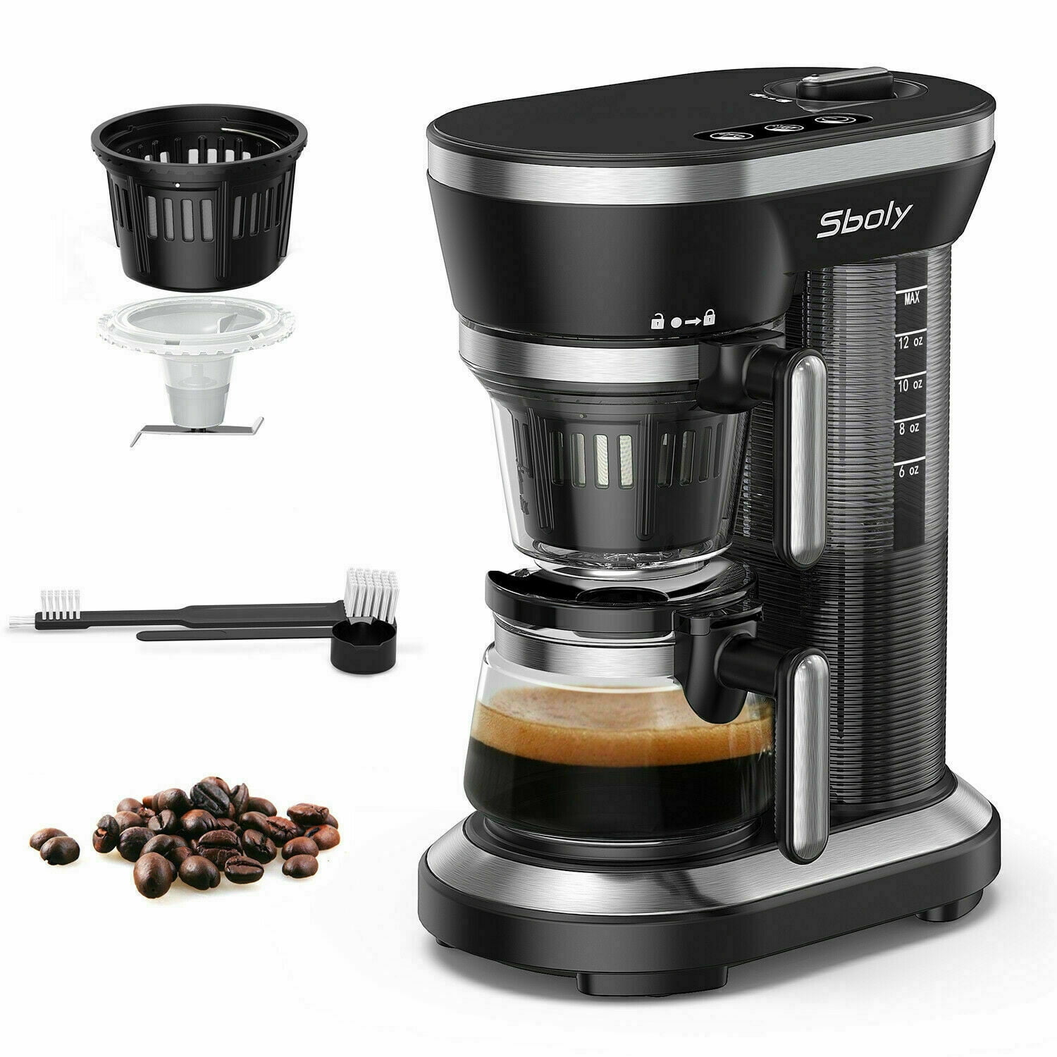 Grind and Brew Automatic Coffee Machine Single Cup Coffee Maker