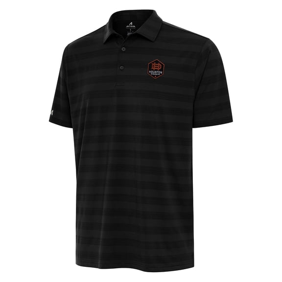 Men's Antigua Black Houston Dynamo FC Tunnel Polo