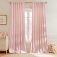 thumbnail image 2 of StangH Baby Pink Velvet Curtains 84 inches, Luxury Room Darkening Curtains for Bedroom, Living Room, Thermal Insulated Soft Window Drapes with Rod Pocket & Back Tab, W52 x L84 inches, 2 Panels, 2 of 9