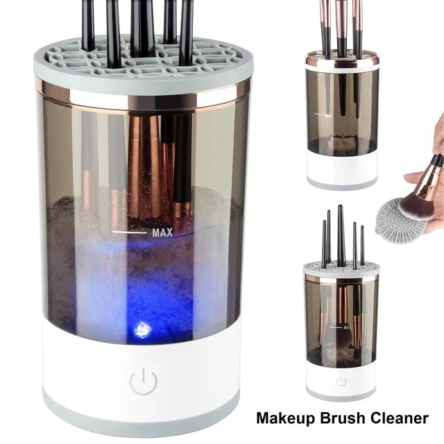 Electric Makeup Brush Cleaner USB Powered 7000RPM Multifunction Automatic Cosmetic Brush Cleaning Machine Dryer Brush Washing Tool Container