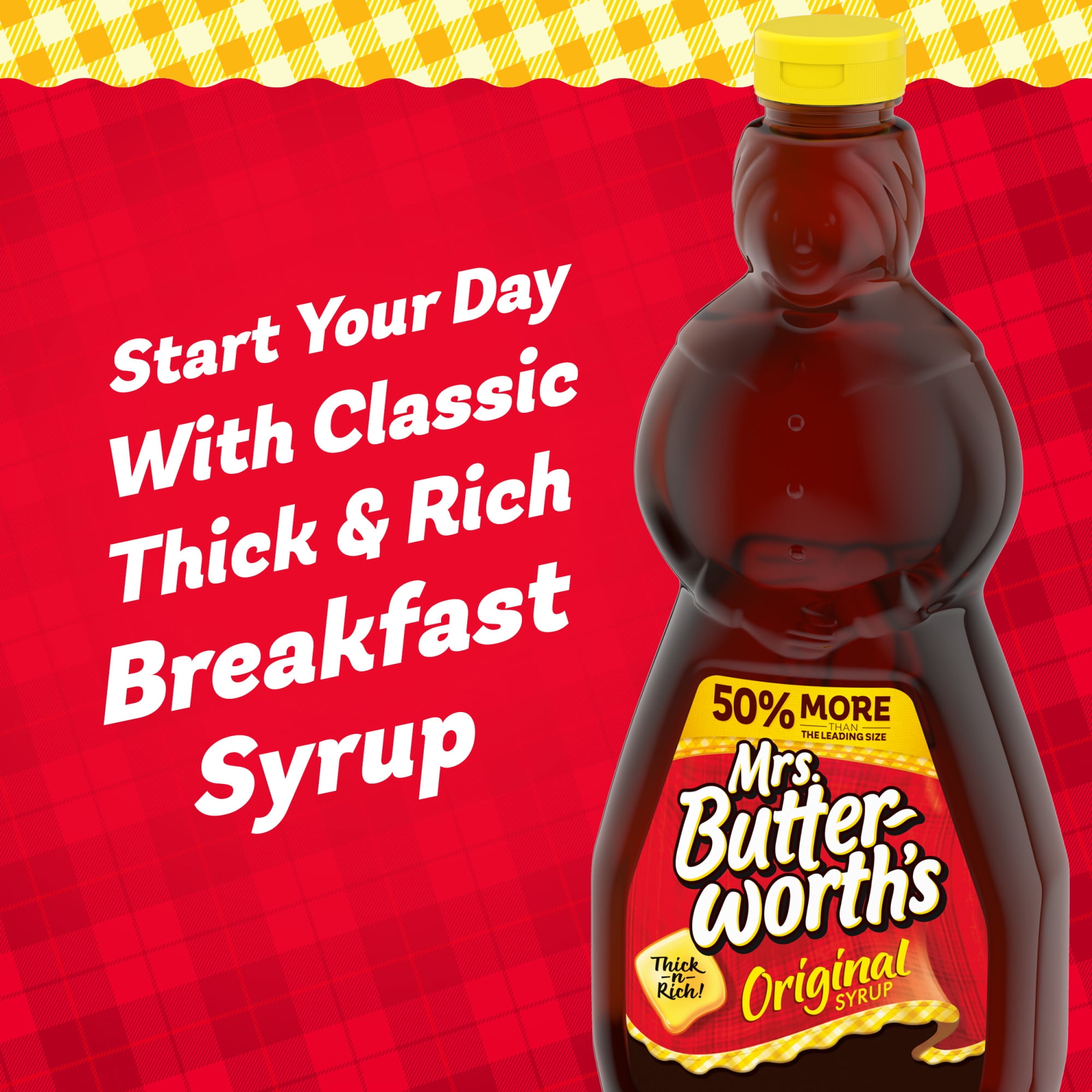 (2 pack) Mrs. Butterworth's Original Thick and Rich Pancake Syrup, 36 fl. oz.