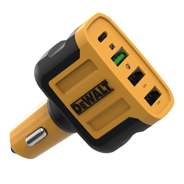 Cargador de coche DEWALT USB C 60W Cargador rápido de 4 puertos tipo C PD