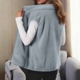 thumbnail image 3 of Women's Solid-Color Fashionable Fleece Vest Jacket, Sleeveless Puffer Gilet for Lightweight Warmth and Stylish Layering in Cool Weather,Gray,M, 3 of 3