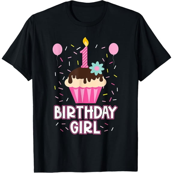 Exquisite and comfortable-1st Birthday Shirt Girl Sweet Cupcake 1 Year Old Born 2022 T-Shirt
