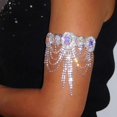 thumbnail image 2 of Rhinestones Tassels Bracelet Women's Fashion Bracelet Adjustable Bracelet for Evening Wear Silver, 2 of 4