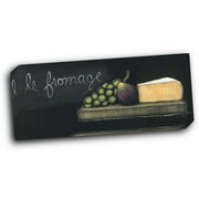 Chalkboard Menu III - Fromage 18x8 Gallery Wrapped Stretched Canvas