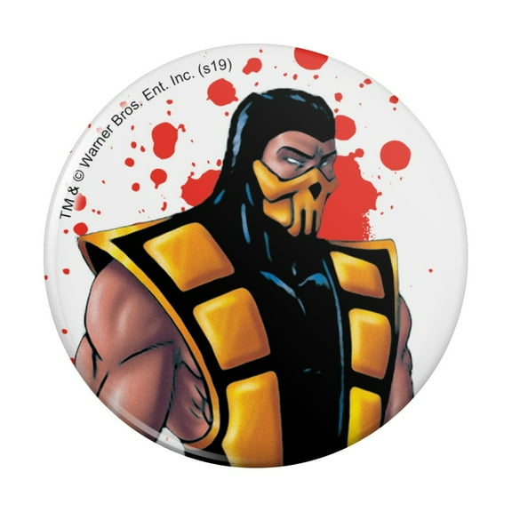 Mortal Kombat Klassic Scorpion Character Pinback Button Pin