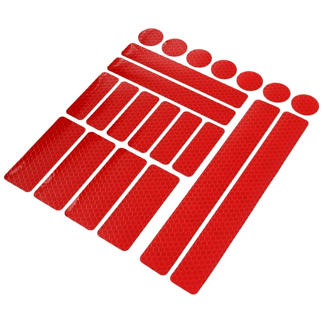 21uds Rojo Reflectante Pegatinas Cinta Impermeable Calcomanías para Coche