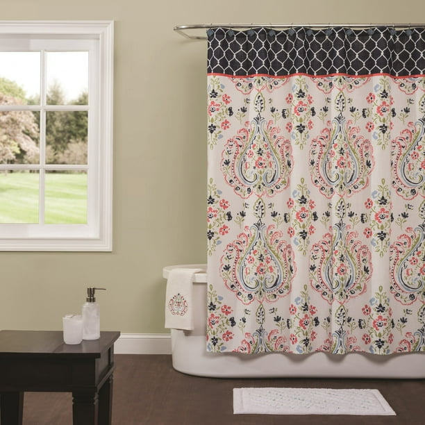 Saay Knight Ltd Gabriella Shower Curtain Com Gabriella Shower Curtain, Gabriella Natural Linen Shower Curtain