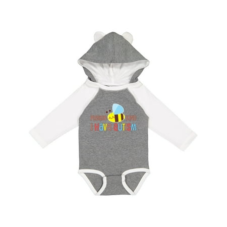 

Inktastic Please Bee Kind I Have Autism Gift Baby Boy or Baby Girl Long Sleeve Bodysuit