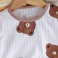 thumbnail image 4 of Fesfesfes Toddler's 2-Piece Homewear Set Soft Long Sleeve Top and Comfort Pants Two Piece Set for Girls and Boys Home Wear(Brown#1,18-24 Months), 4 of 4