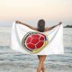 thumbnail image 3 of Toalla de playa con la bandera nacional de Colombia para amantes del fútbol, toallas de baño de microfibra, manta de playa suave para desfiles, natación, yoga, mujeres y hombres, 3 of 4
