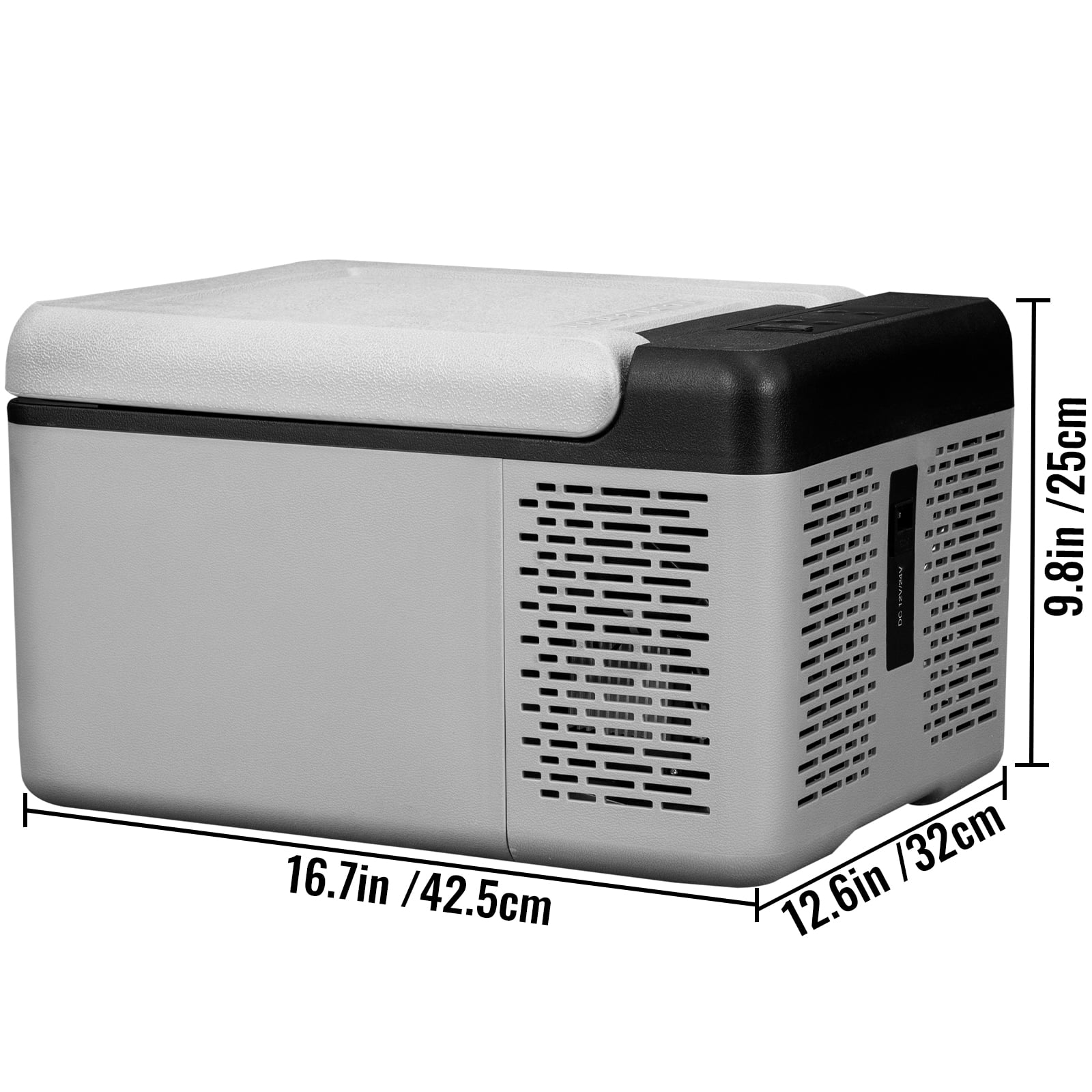 VEVOR 10Qt Portable Car Refrigerator with Accessories Included, 12/24V DC & 110-240V AC, 45 W