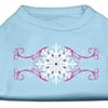 Christmas Screenprinted Dog Shirt, Pink Snowflake Swirls
