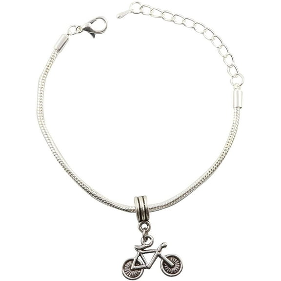 Bicycle Snake Chain Charm Bracelet